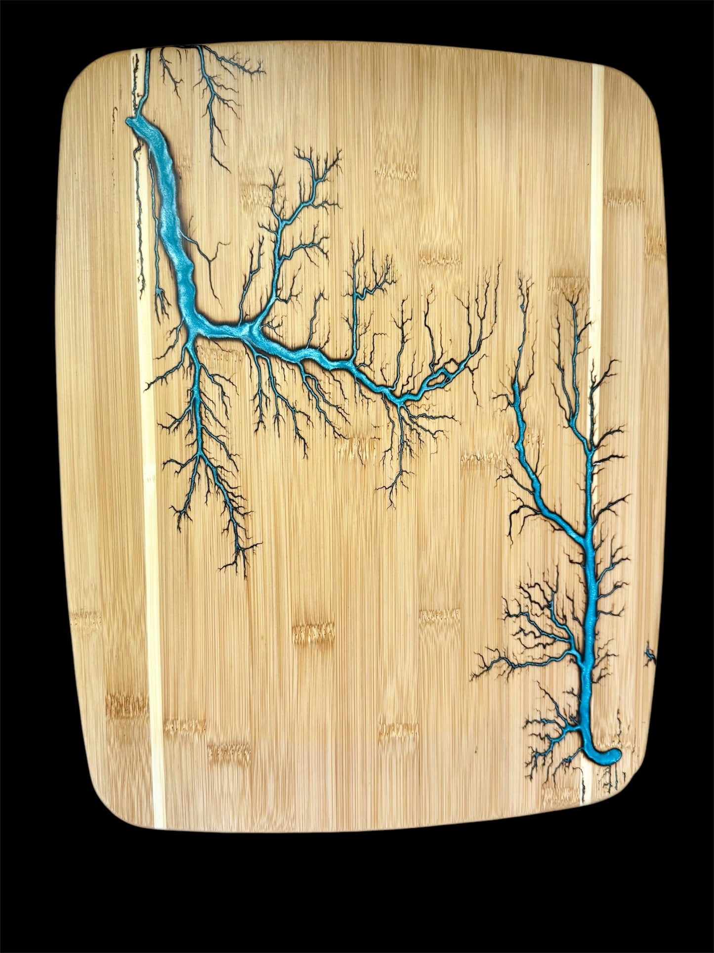 Fractal burned Bamboo Cutting / Serving Boards