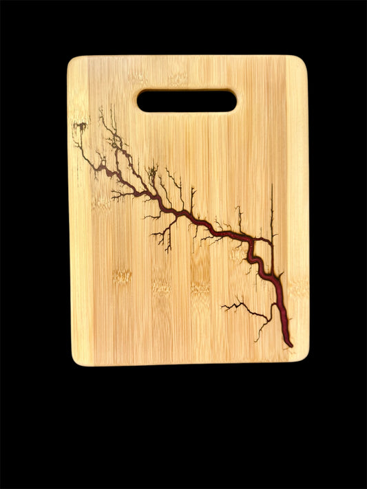 Fractal burned Bamboo Cutting / Serving Boards