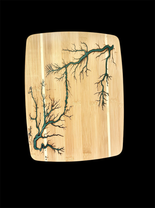 Fractal burned Bamboo Cutting / Serving Boards